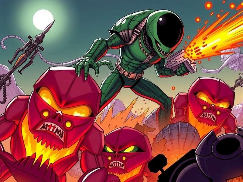 Alien Hunter Rampage Game Cover Art